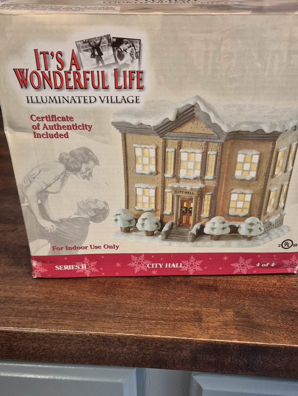 Department 56 It's A Wonderful Life Illuminated Village City Hall - Tan